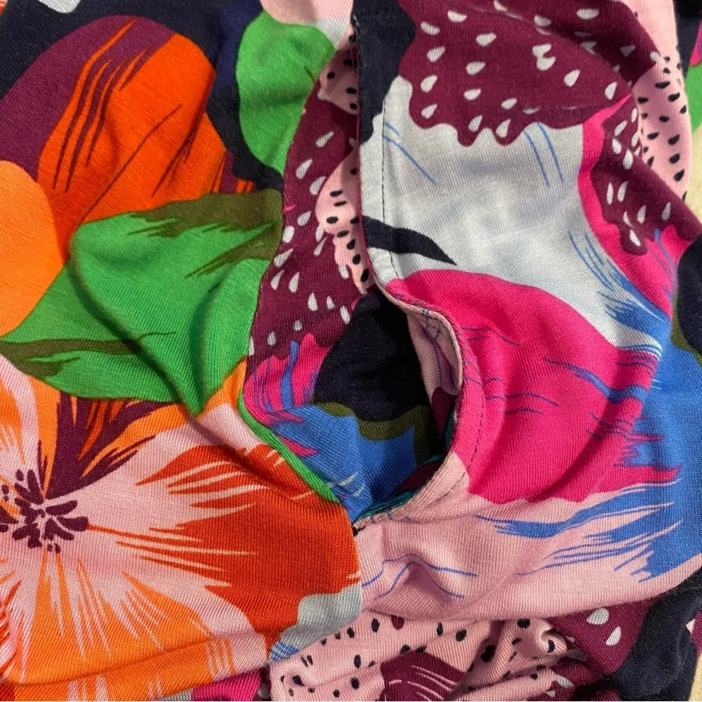 Soma Tropical Floral Flutter Sleeve Maxi Dress - Size M - Picture 8 of 9